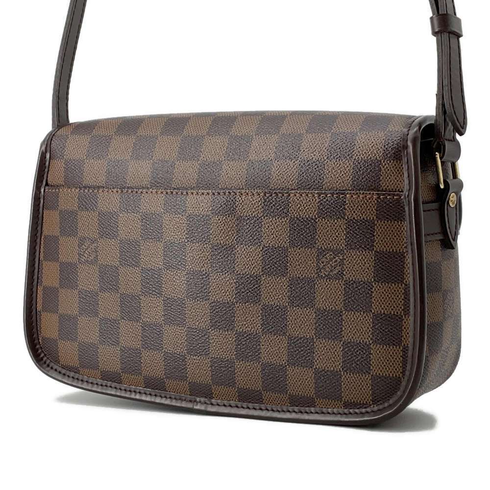 Louis Vuitton Shoulder Brown Ebene Damier Crossbody Bag Sologne